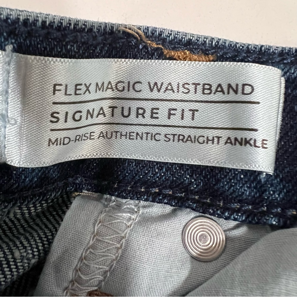 Lane Bryant Women's NWOT Mid-Rise Straight Ankle Jeans Size 24-FLAW NOTED - Picture 6 of 16